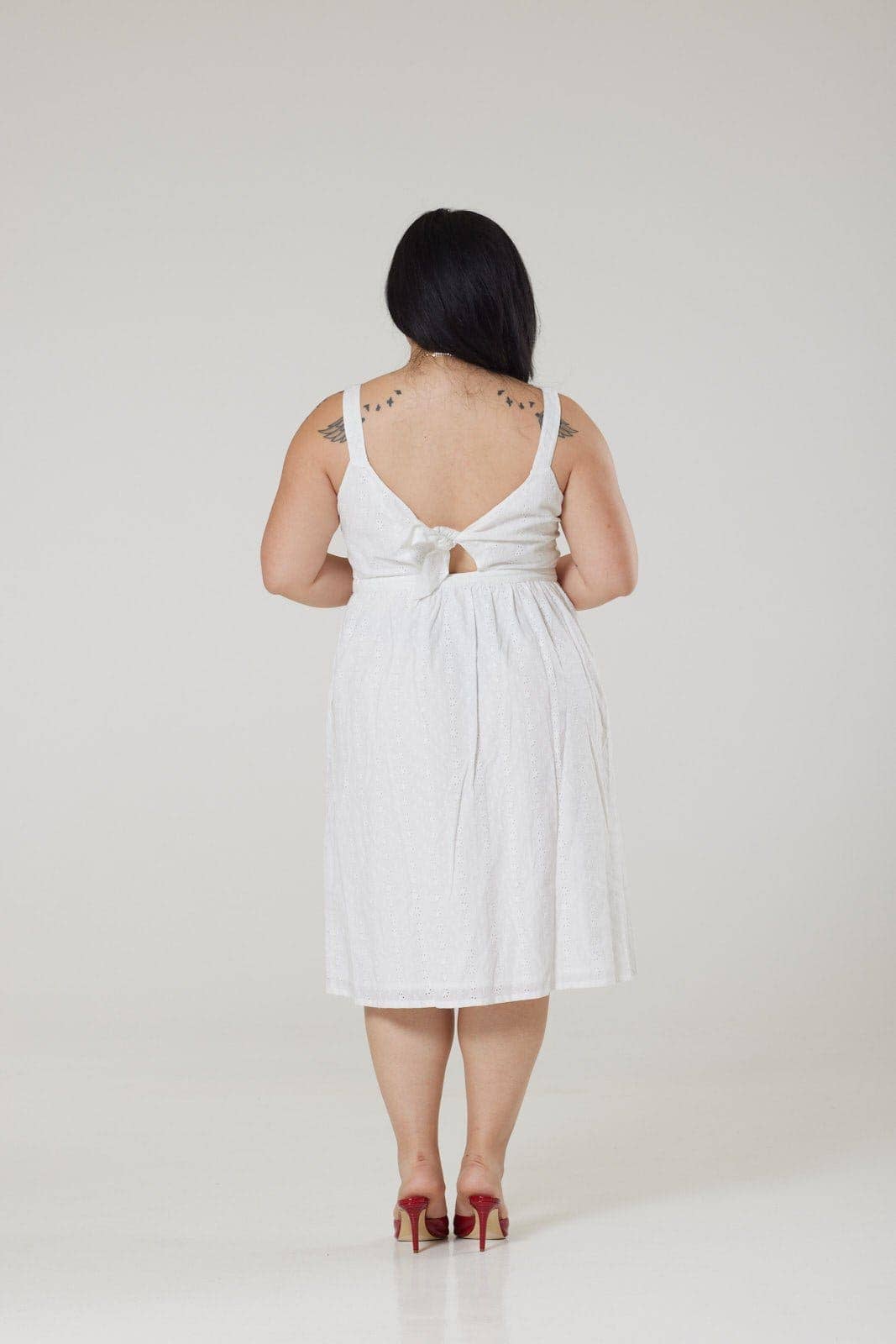 Timeless London Remmy Organic Cotton Anglaise Sun dress White Dress