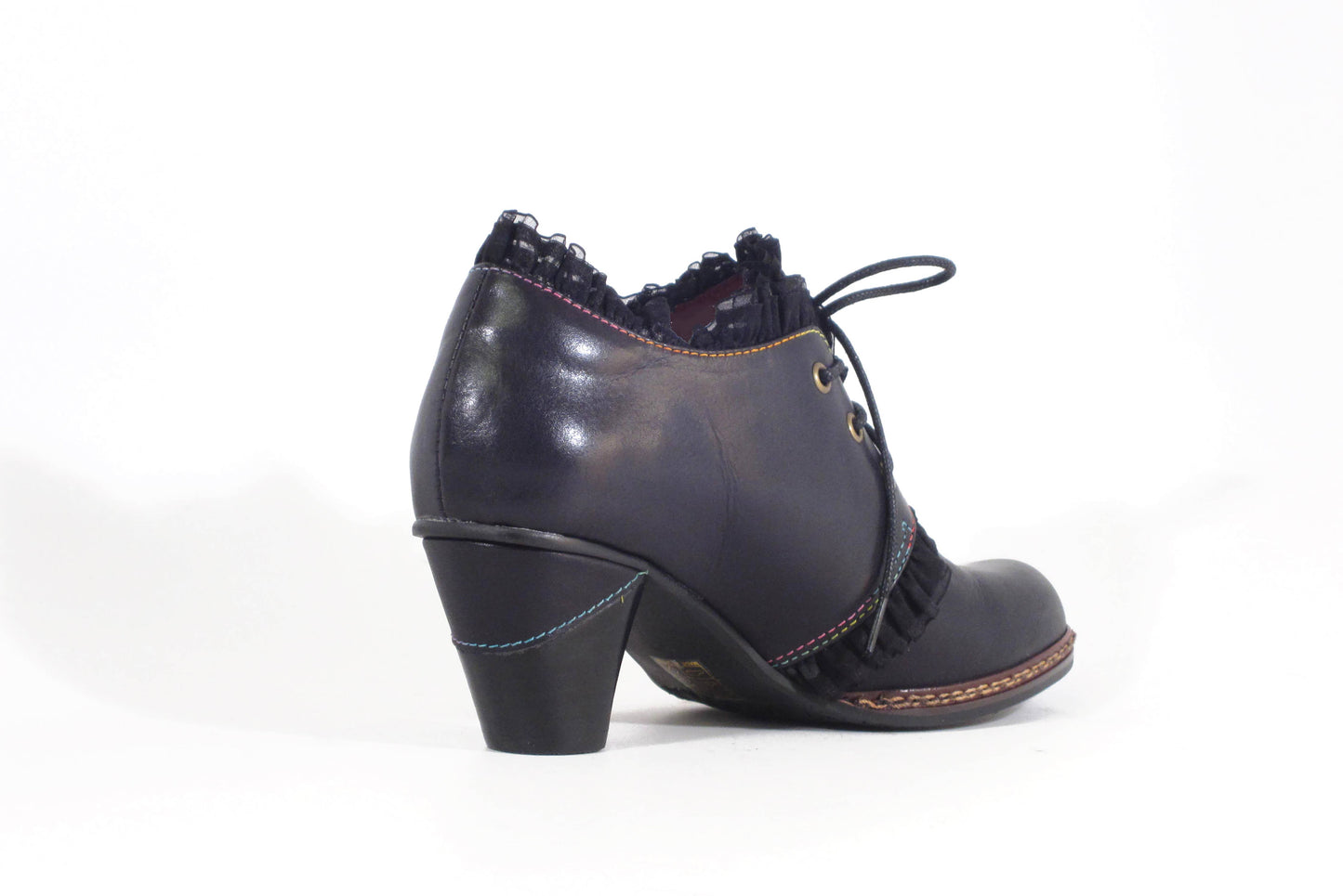 A Chelsea Crew Johana Leather Retro Lace Victorian Oxford Heel
