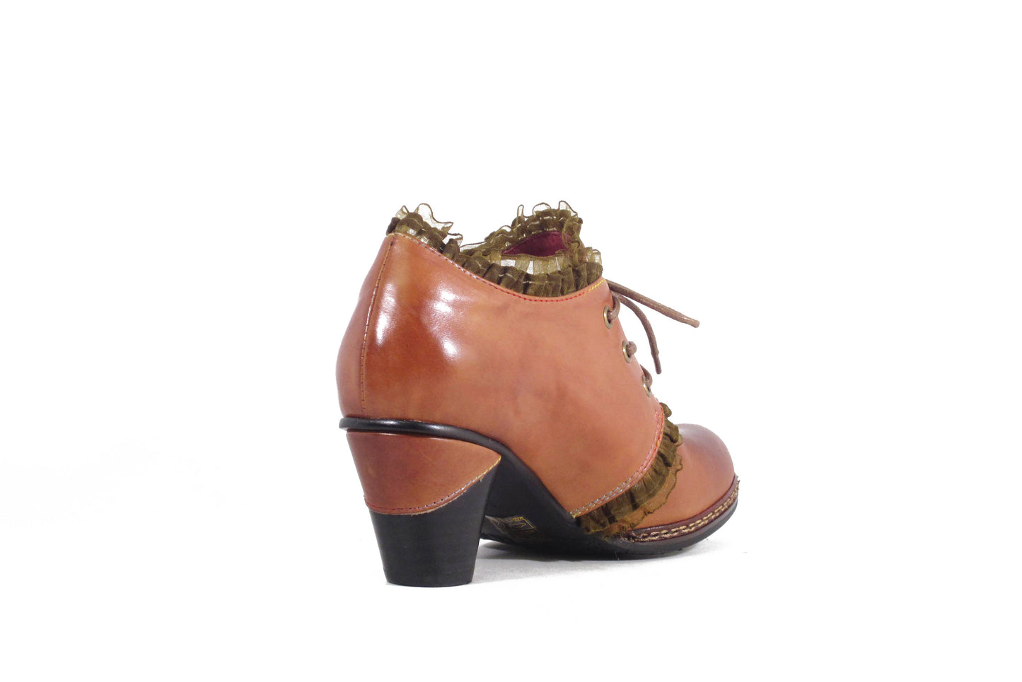 A Chelsea Crew Johana Leather Retro Lace Victorian Oxford Heel