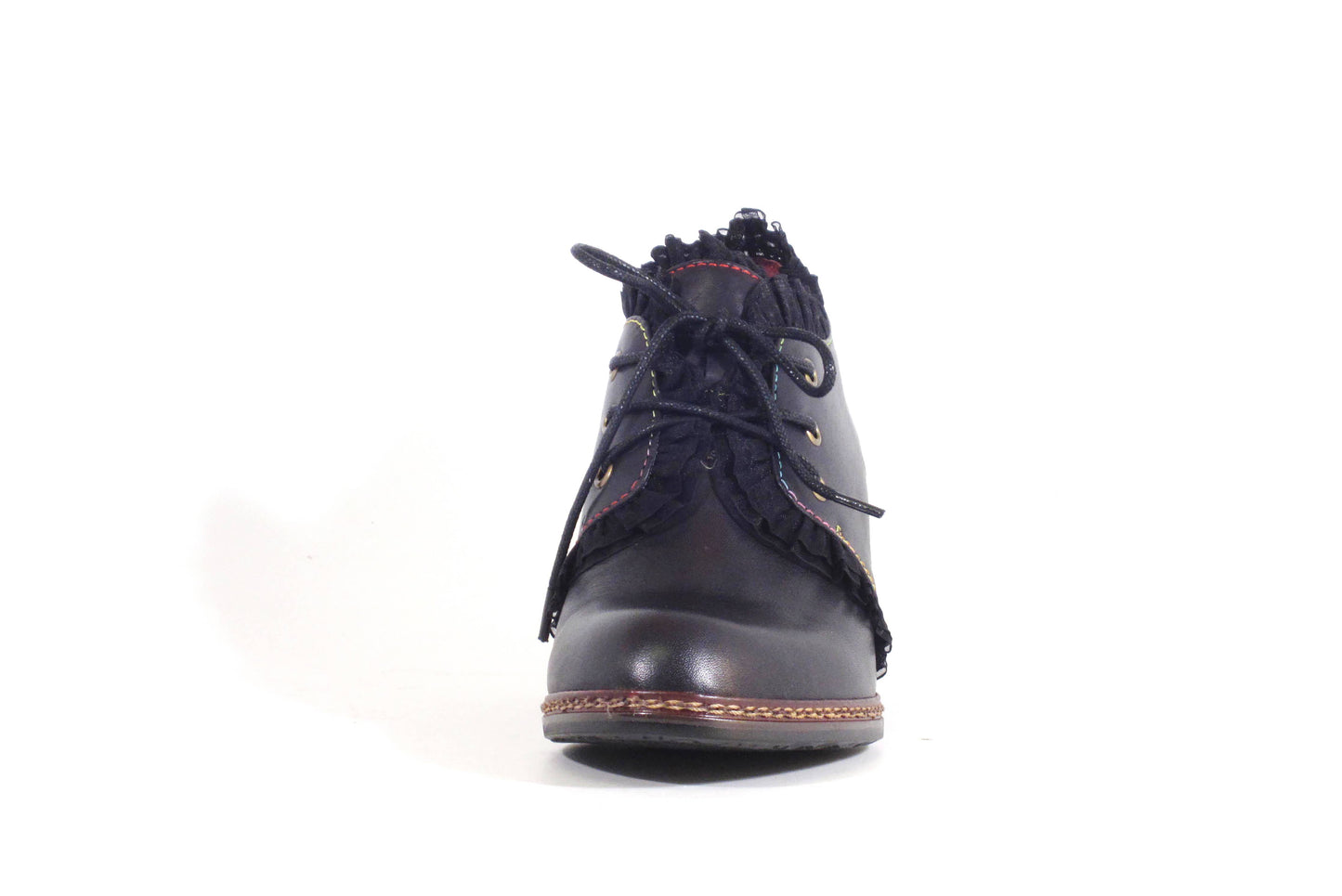 A Chelsea Crew Johana Leather Retro Lace Victorian Oxford Heel
