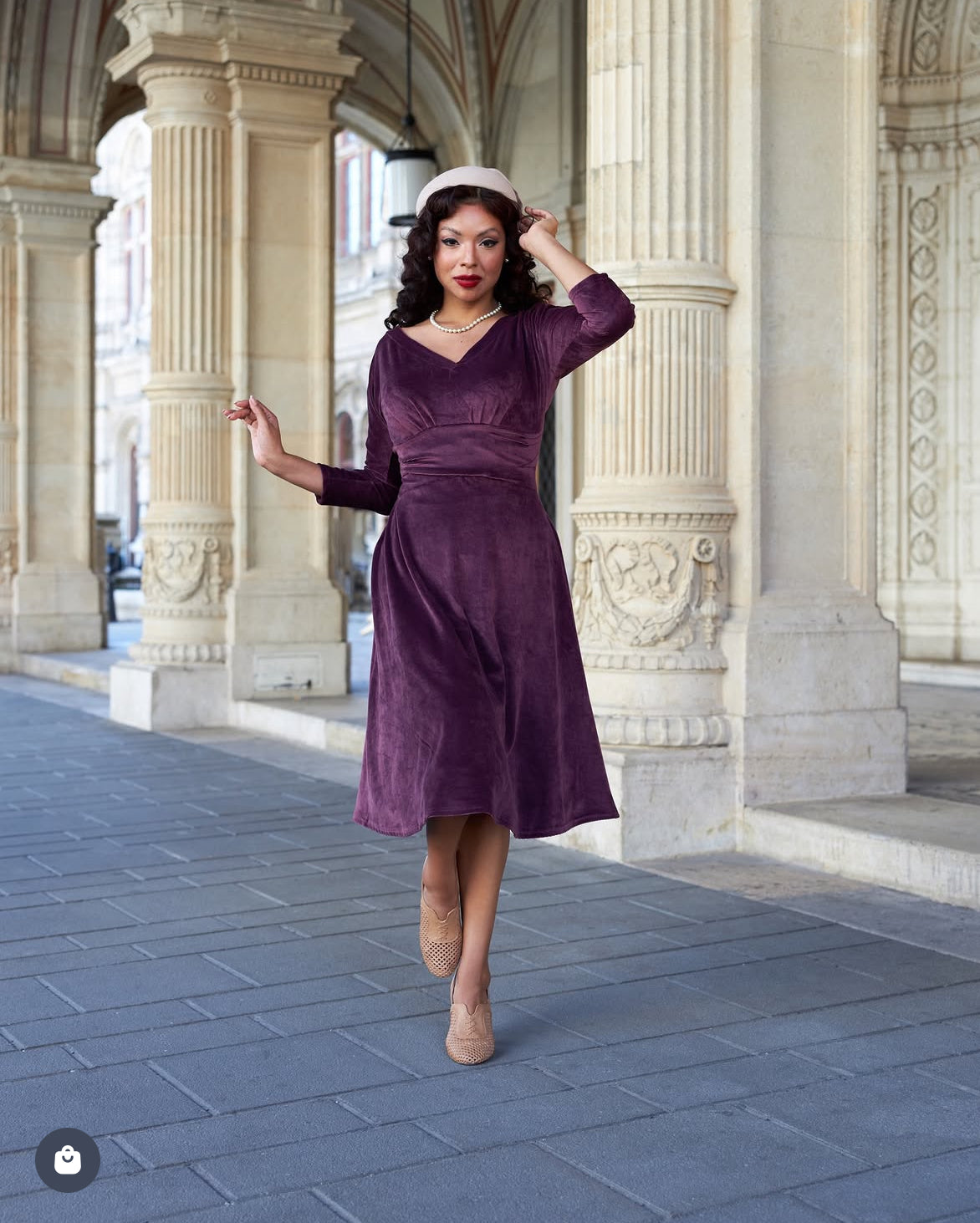 Miss Canyfloss Jasie-Mai Velvet Swing Dress