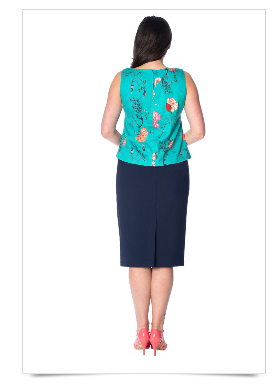 Banned Retro Peacock Floral Blouse