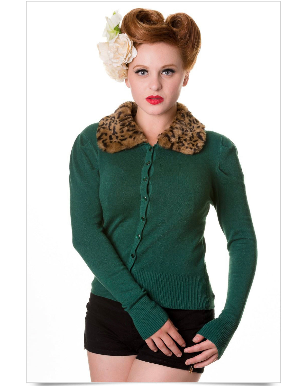 Banned Retro Faux Fur Collared Cardigan