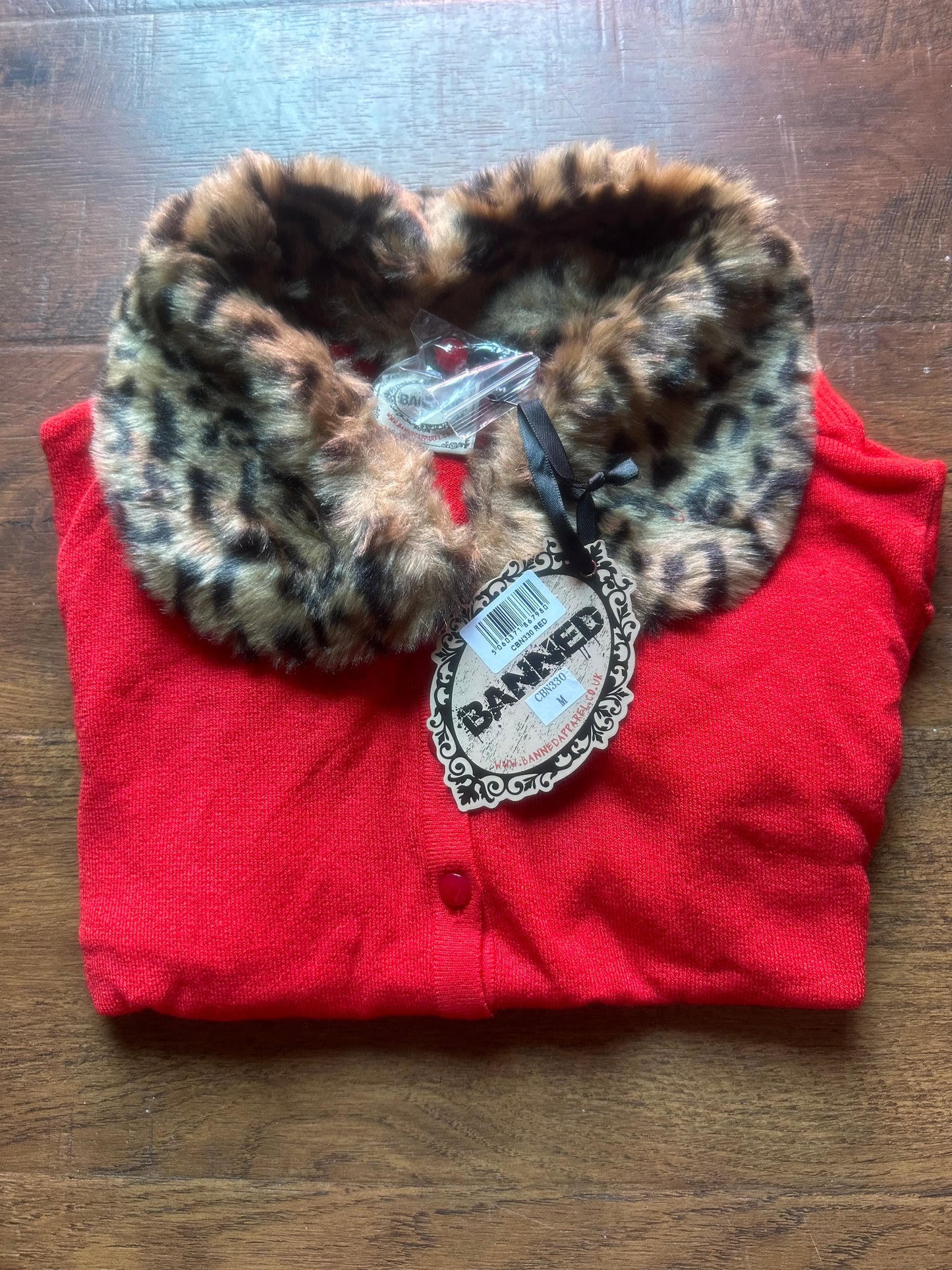 Banned Retro Faux Fur Collared Cardigan