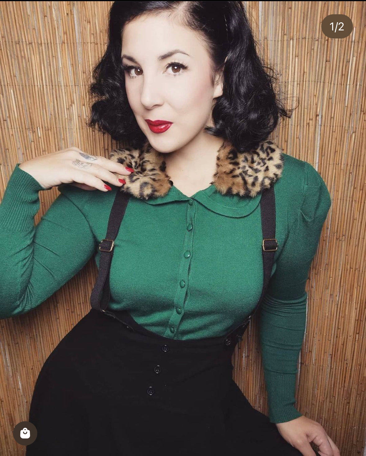 Banned Retro Faux Fur Collared Cardigan