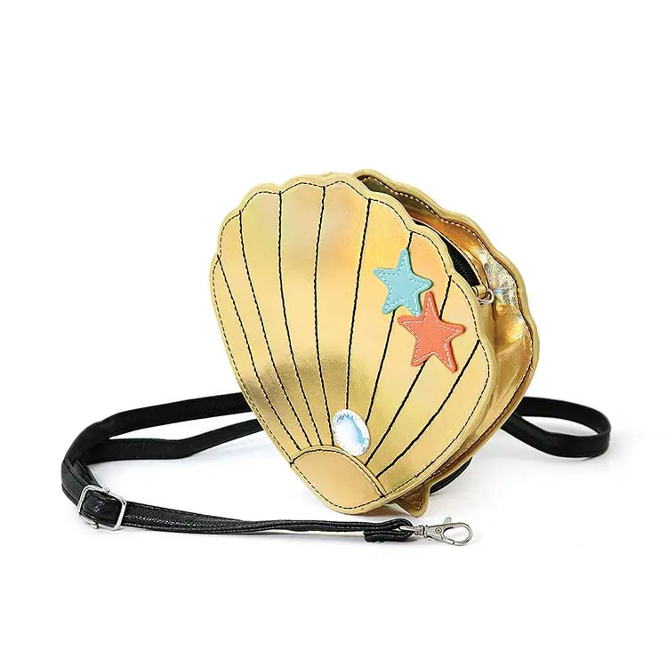 A Golden Sea Shell Crossbody Bag