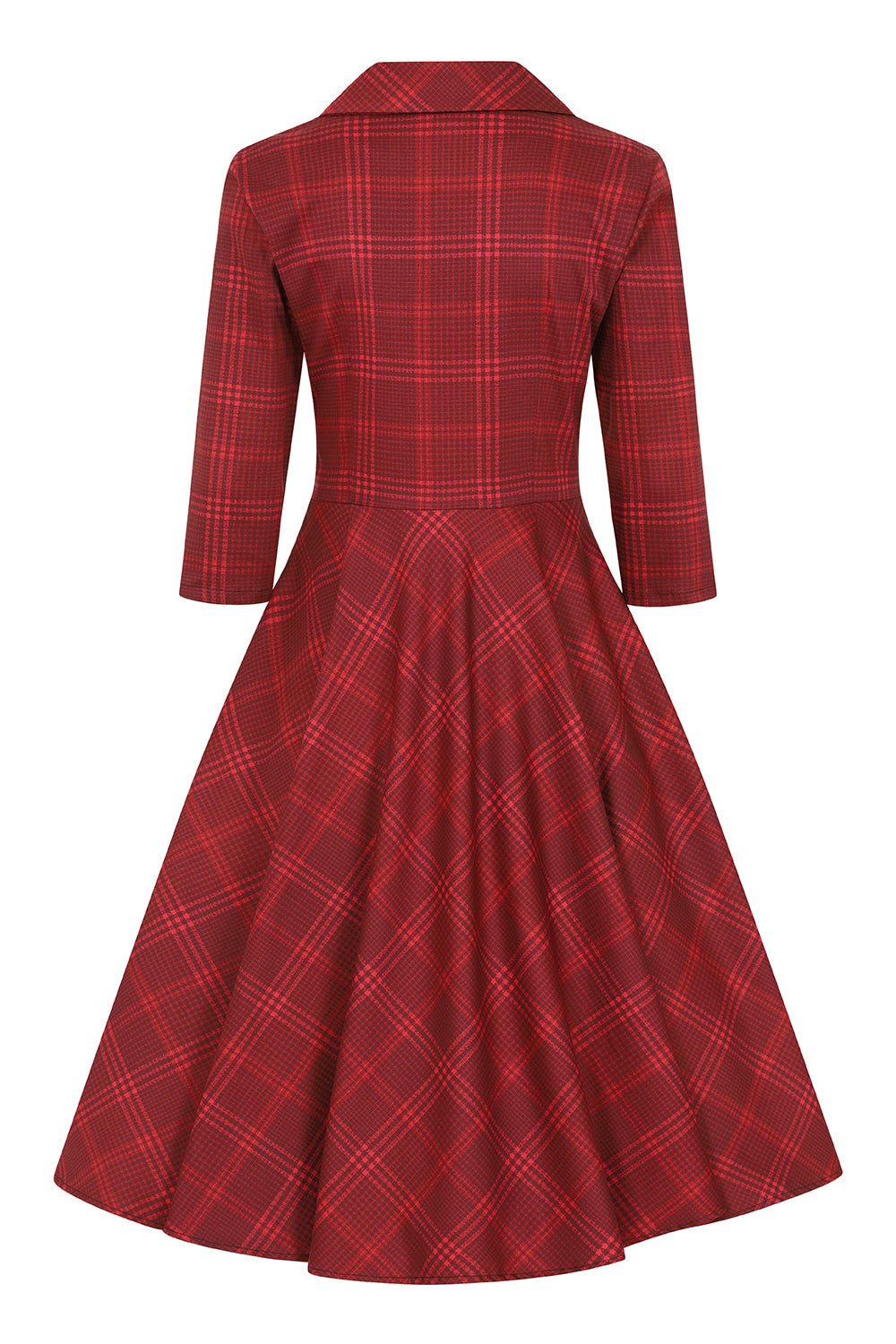 Hearts & Roses Red Blake Checked Swing Dress
