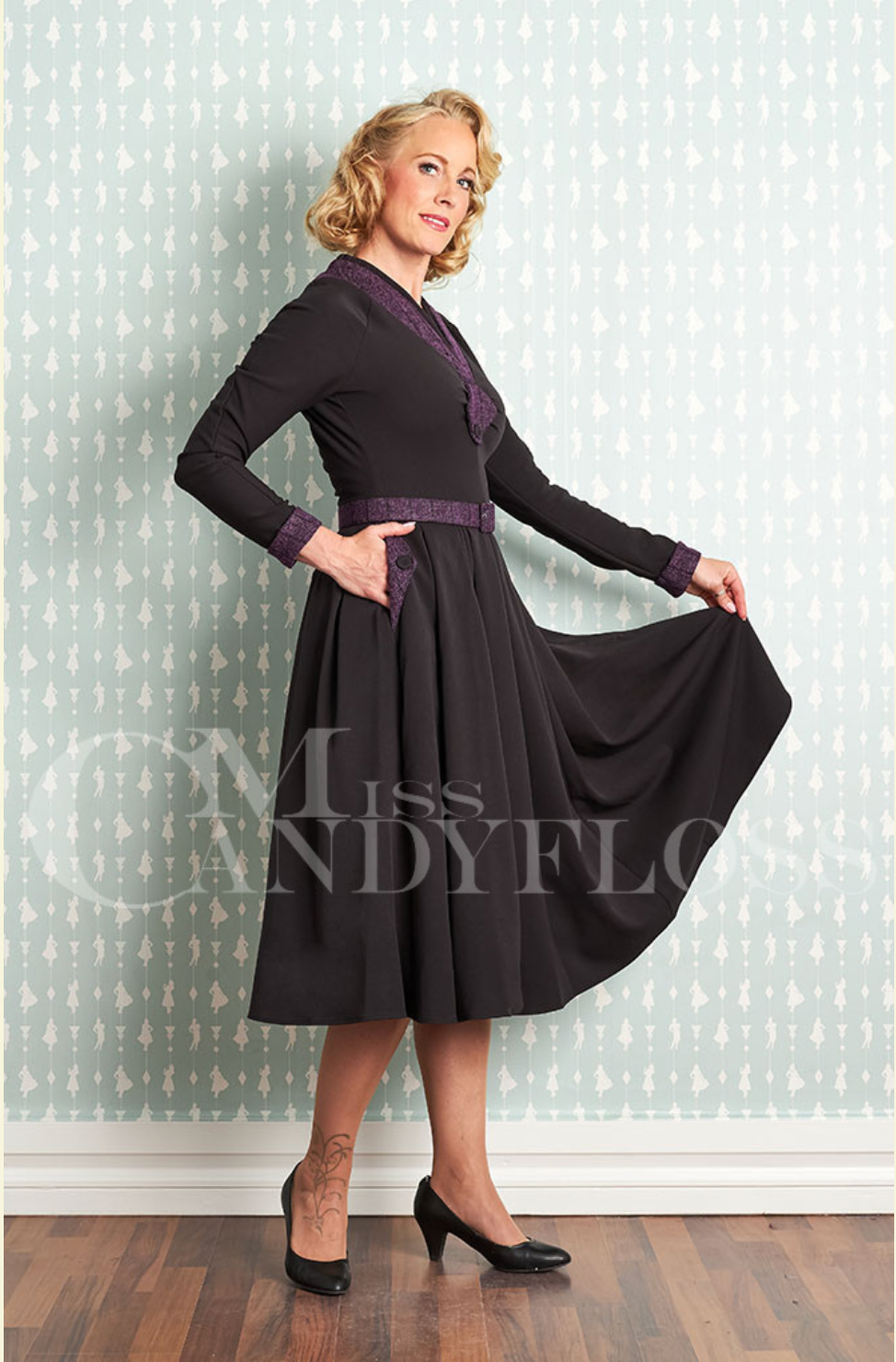 Miss Candyfloss Joelle-Lou Dolma Sleeve Swing Dress