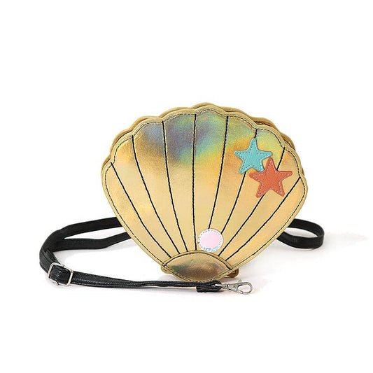 A Golden Sea Shell Crossbody Bag