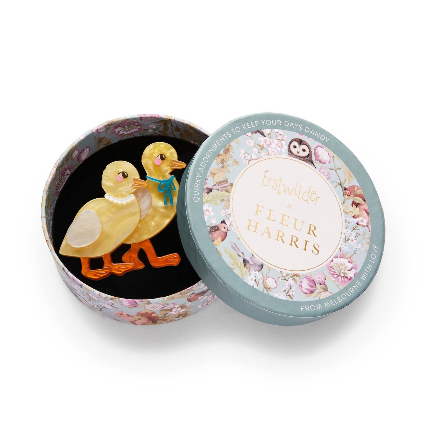 Erstwilser Well-Dressed Ducklings Brooch