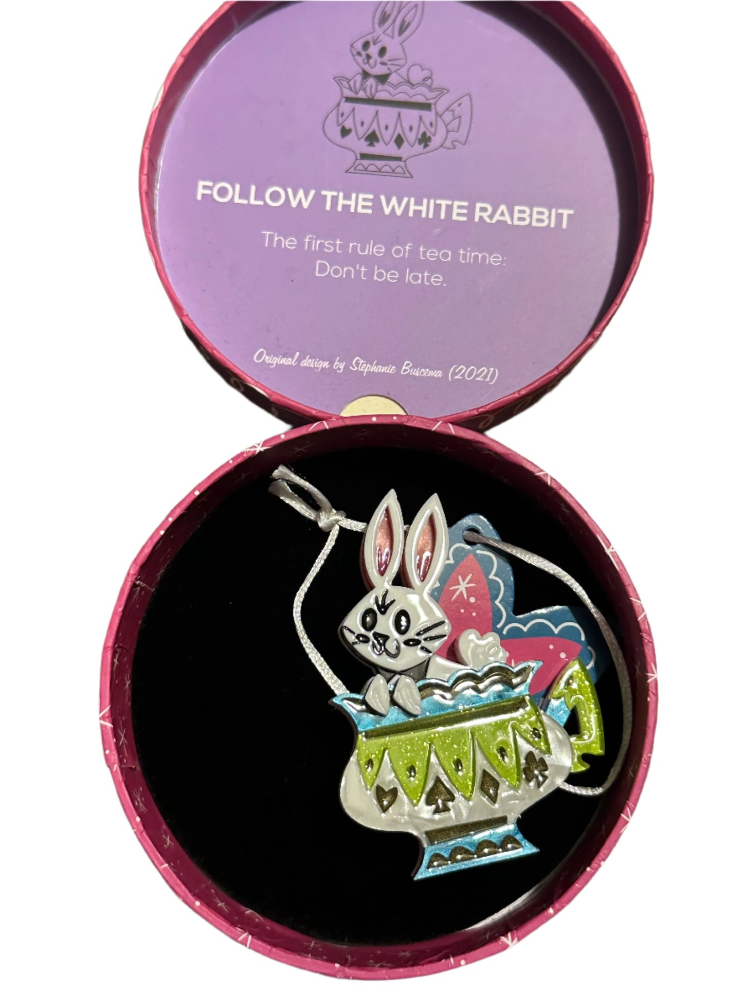 Erstwilder Follow The White Rabbit Brooch