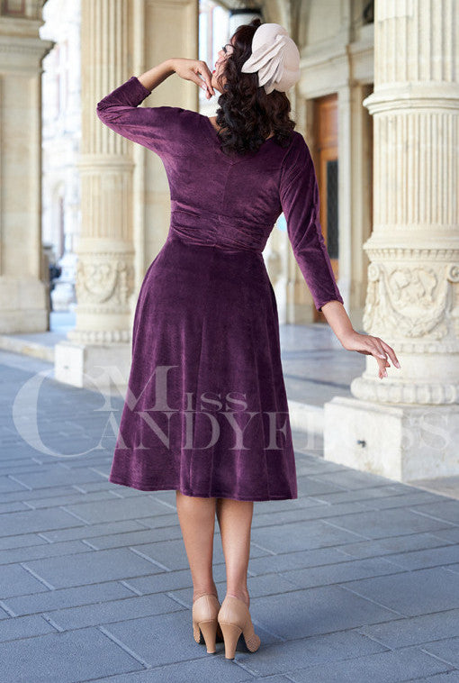 Miss Canyfloss Jasie-Mai Velvet Swing  Dress