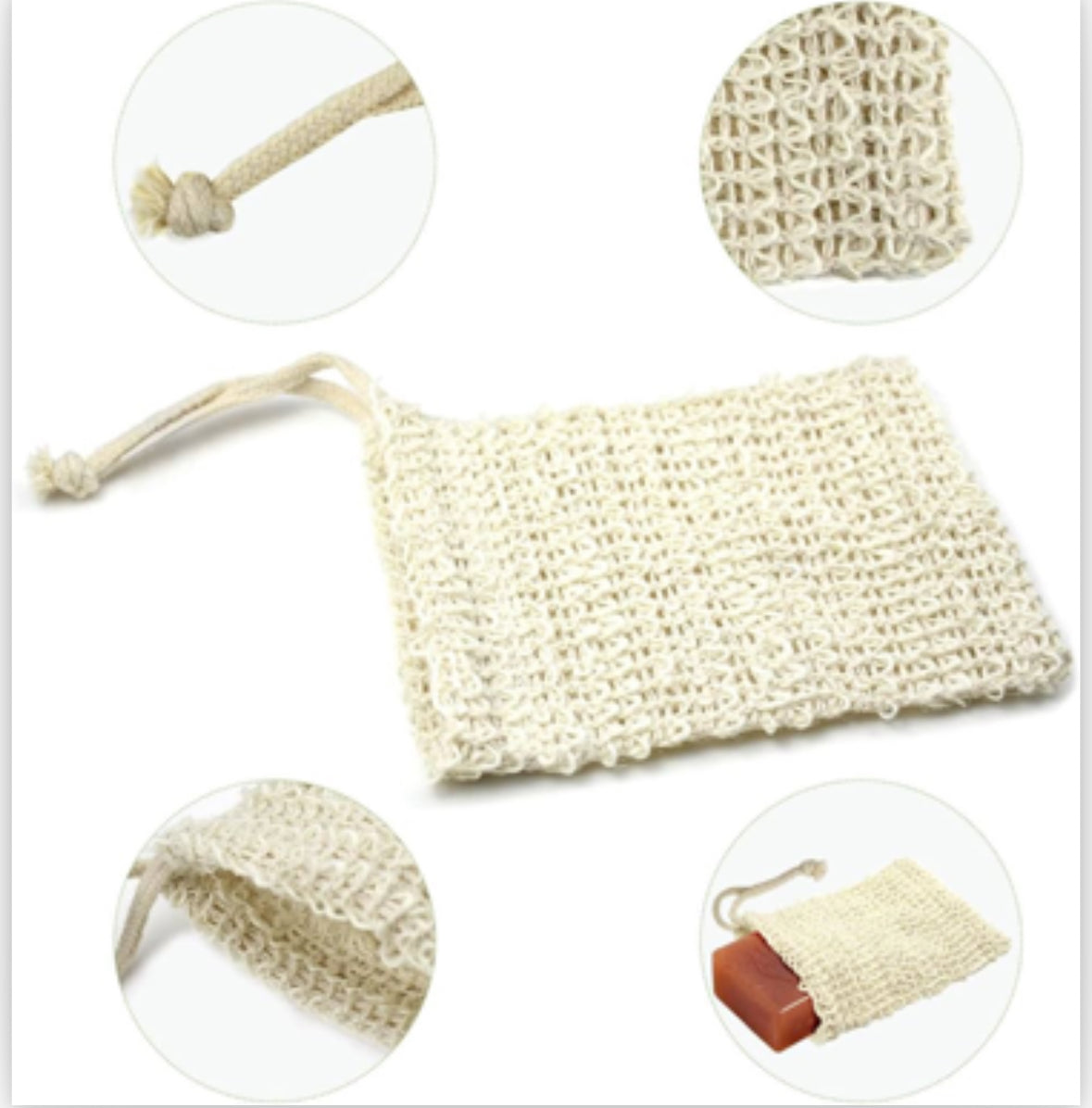 Pure Botanical Soaps Sisal Soap Saver Bag