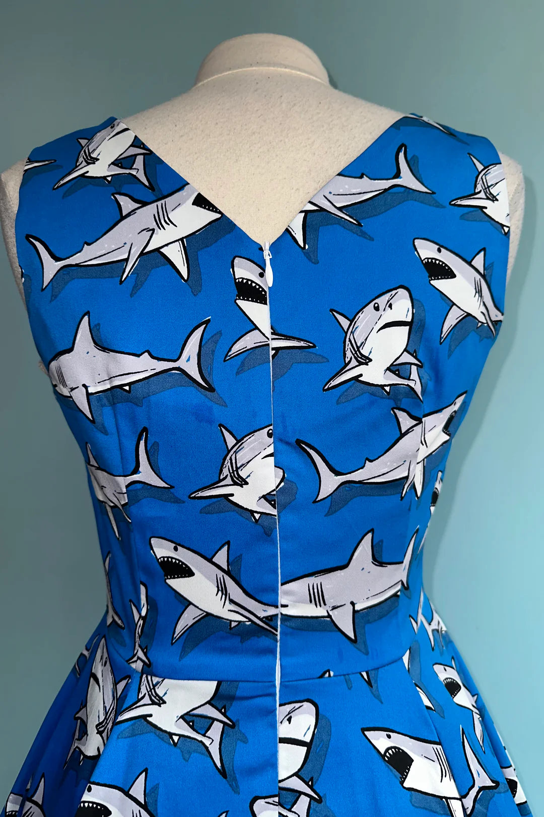 Eva Rose Shark Print V Neck Dress