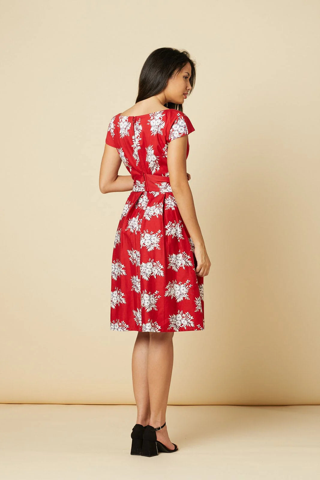 Timeless London Haisley V Neck, Midi Floral Dress