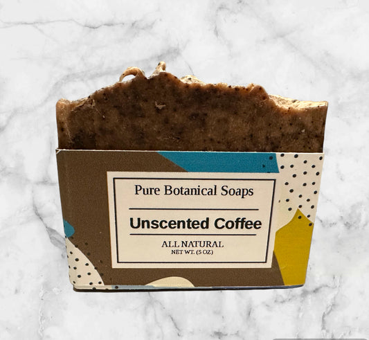 Pure Botanical Soaps All Natural Unscented Coffee Bar Soap