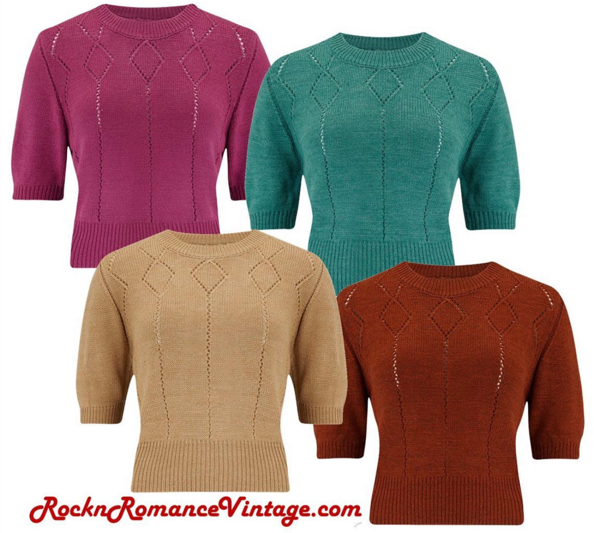 Rock n Romance Vintage The "Frances" Short Sleeve Pullover Jumper