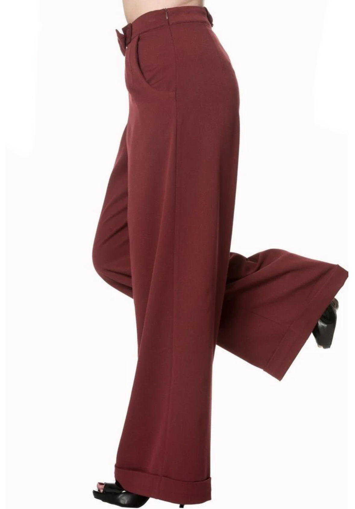 Banned Retro Flared Leg High WaistTrousers with Bow