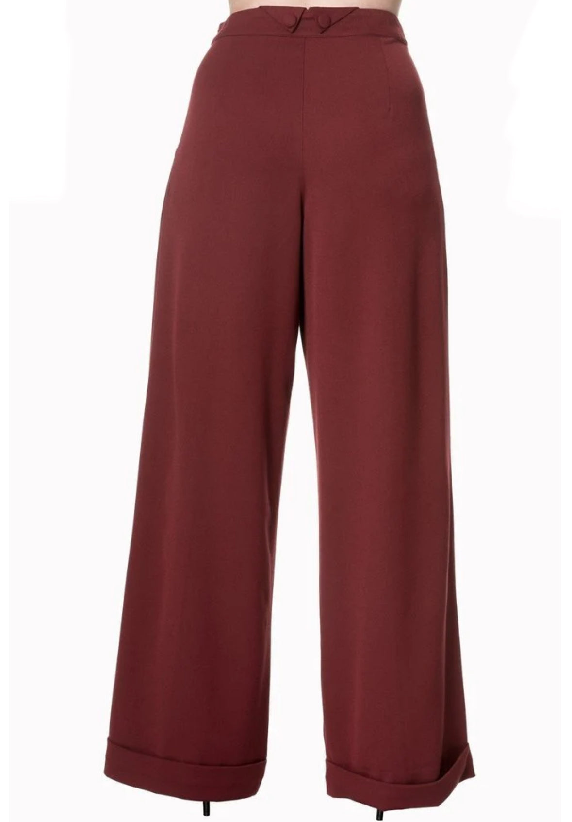 Banned Retro Flared Leg High WaistTrousers with Bow