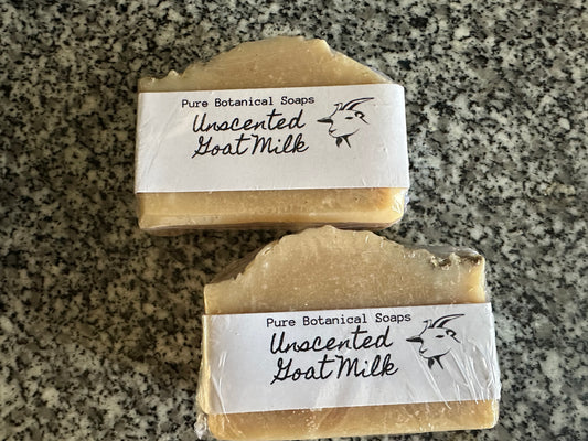 Pure Botanical Soaps All Natural Unscented Goat Milk Soap Bar