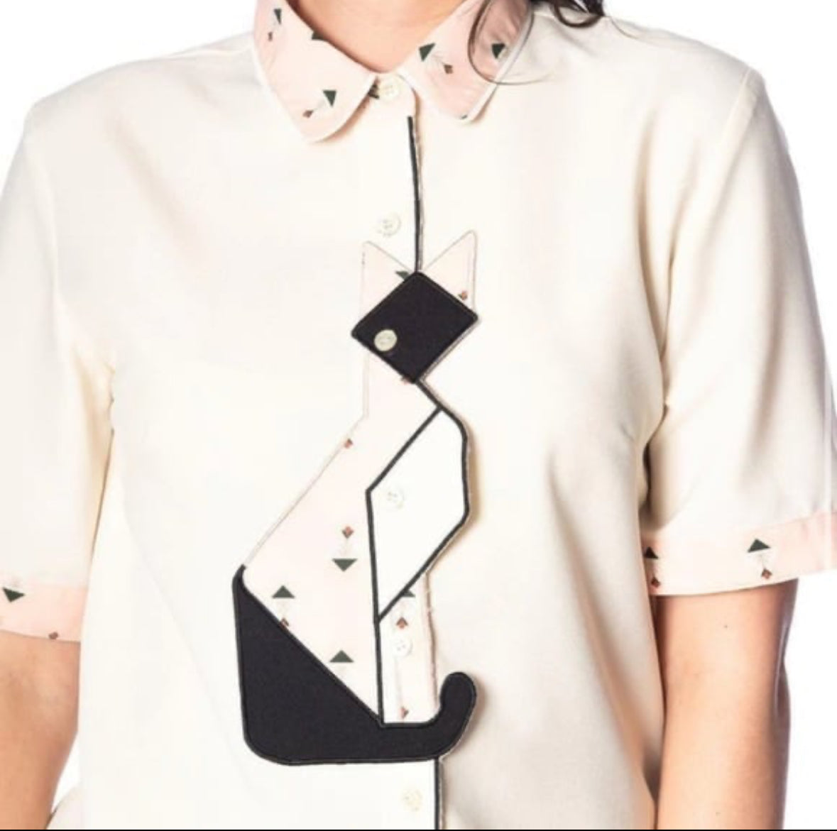 Banned Retro Geo Cat Blouse