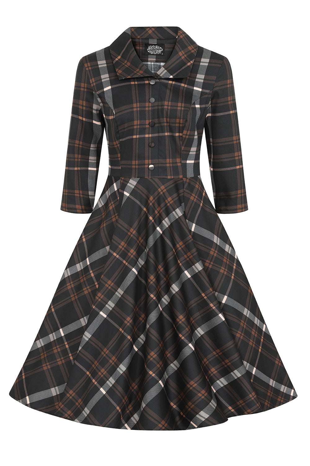 Hearts & Roses Ariella Plaid Swing Dress