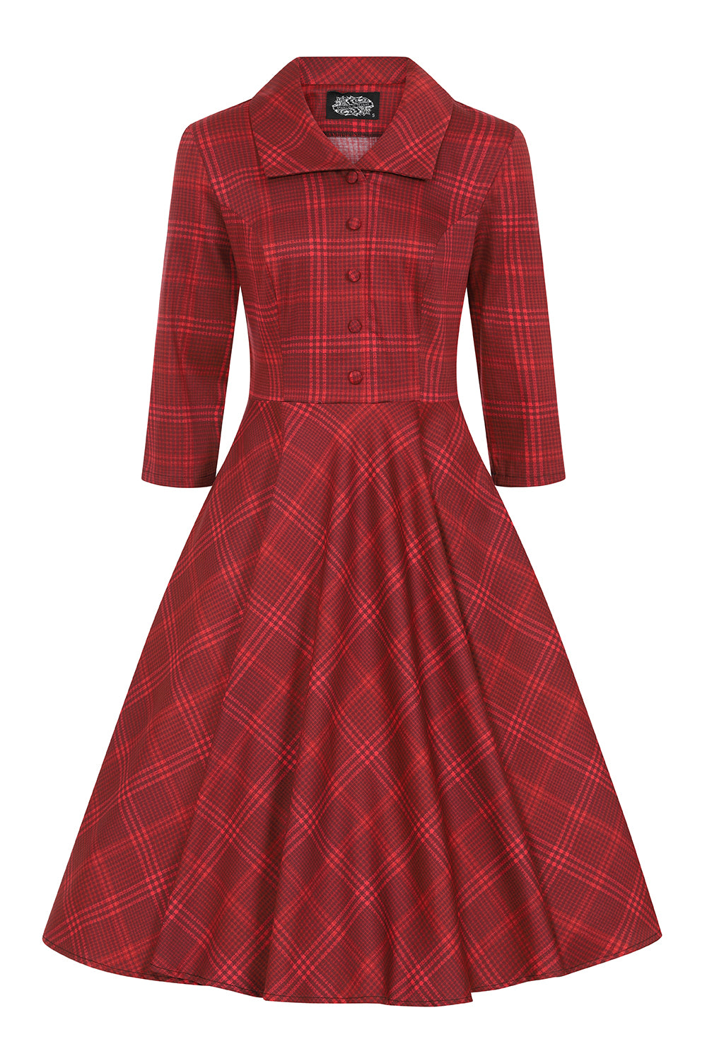 Hearts & Roses Red Blake Checked Swing Dress