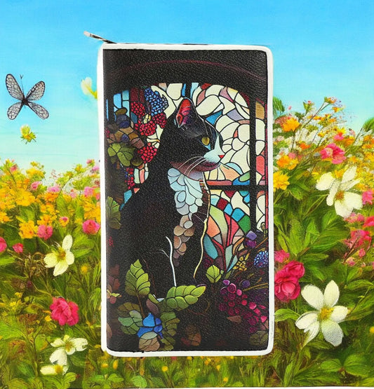 A Stained Glass Cat Wallet