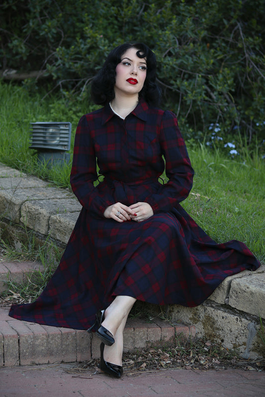 Hearts & Roses Kim Tartan Swing Dress