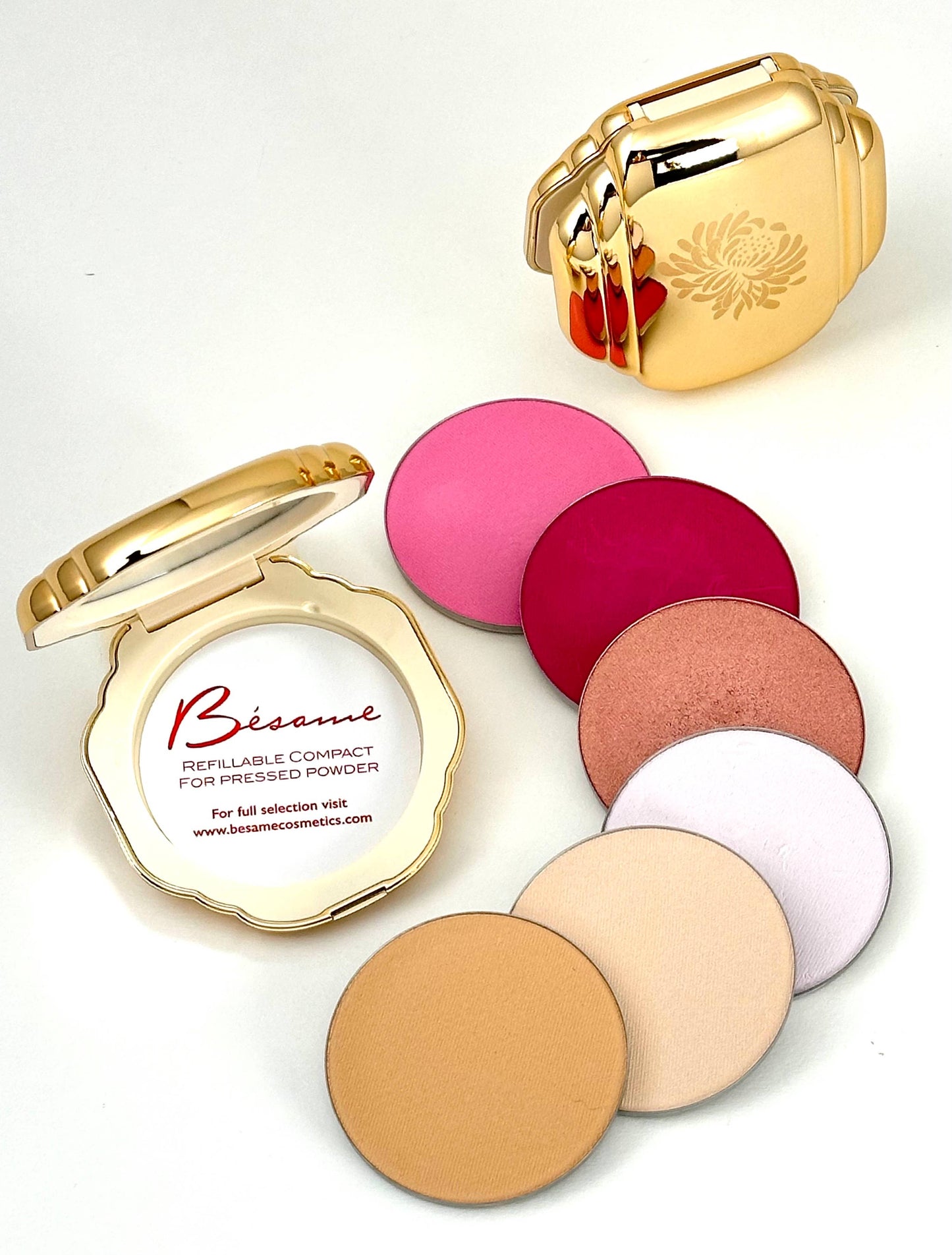 Bésame Cosmetics Moderne Refillable Plastic Compact With Mirror